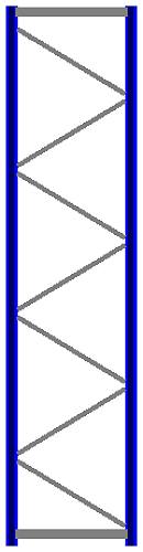 Seitenrahmen/Ständer Höhe 4500 mm Tiefe 1100 mm für Längen 1825, 2700 und 3600 mm