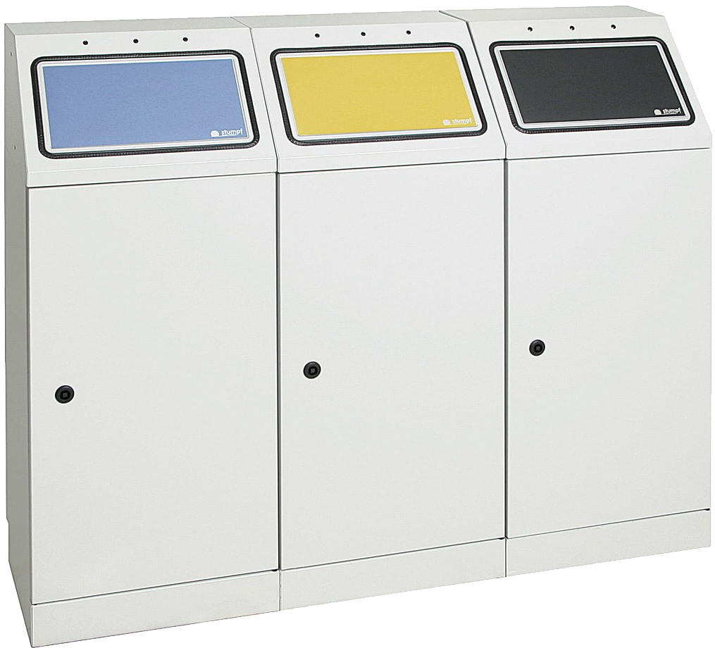 Abfalltrennsystem Modell FD45, 3-fach Station
