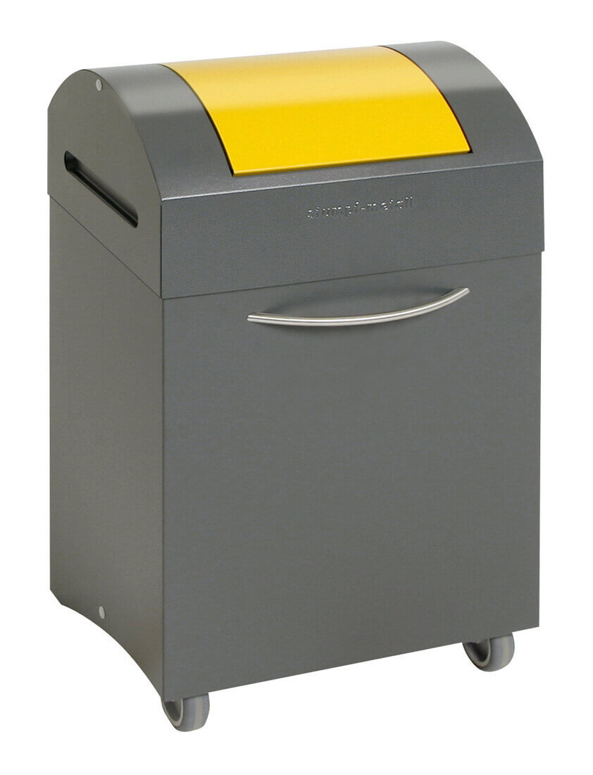 Abfalltrennsystem Modell TS2000, 45 Liter, gelber Einwurf, selbstlöschend