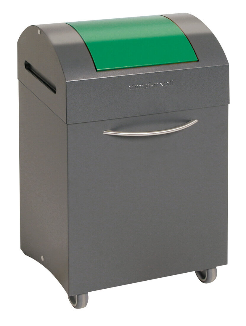 Abfalltrennsystem Modell TS2000, 45 Liter, grüner Einwurf, selbstlöschend