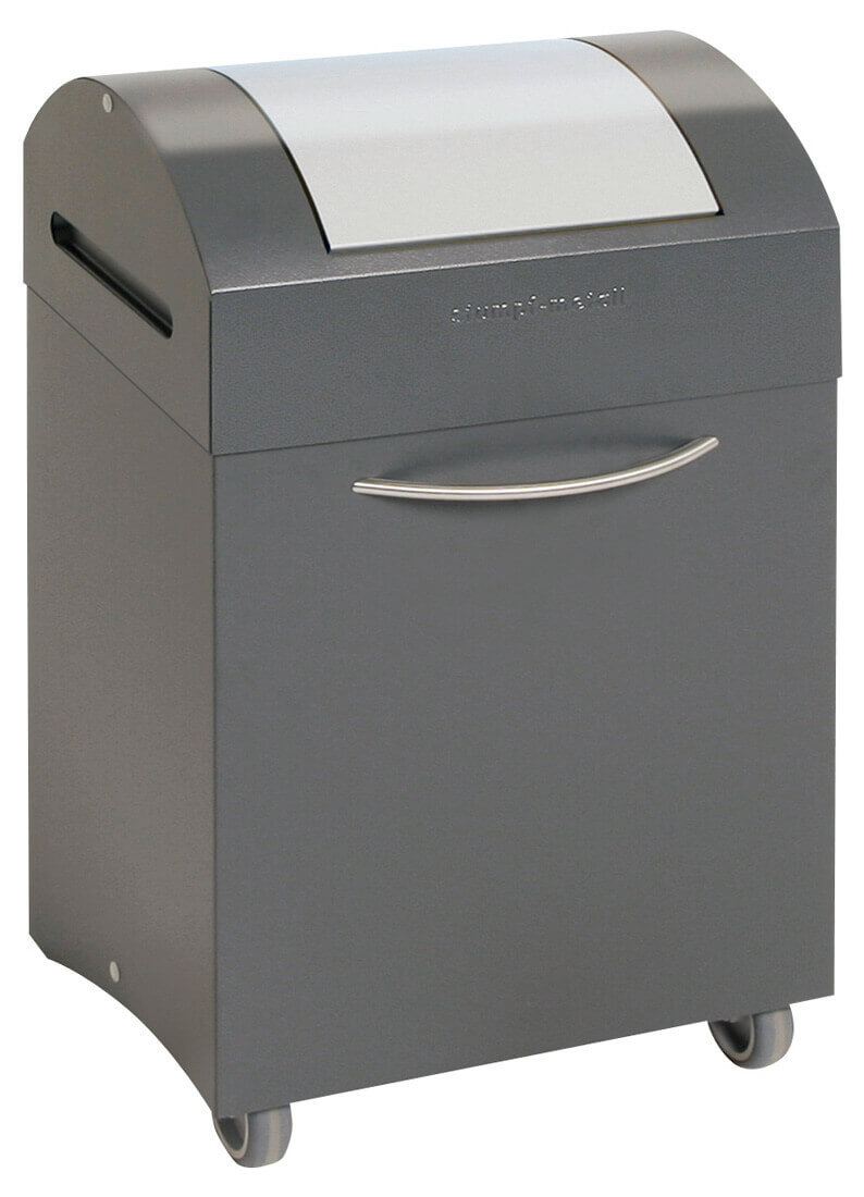 Abfalltrennsystem Modell TS2000, 45 Liter, lichtgrauer Einwurf, selbstlöschend