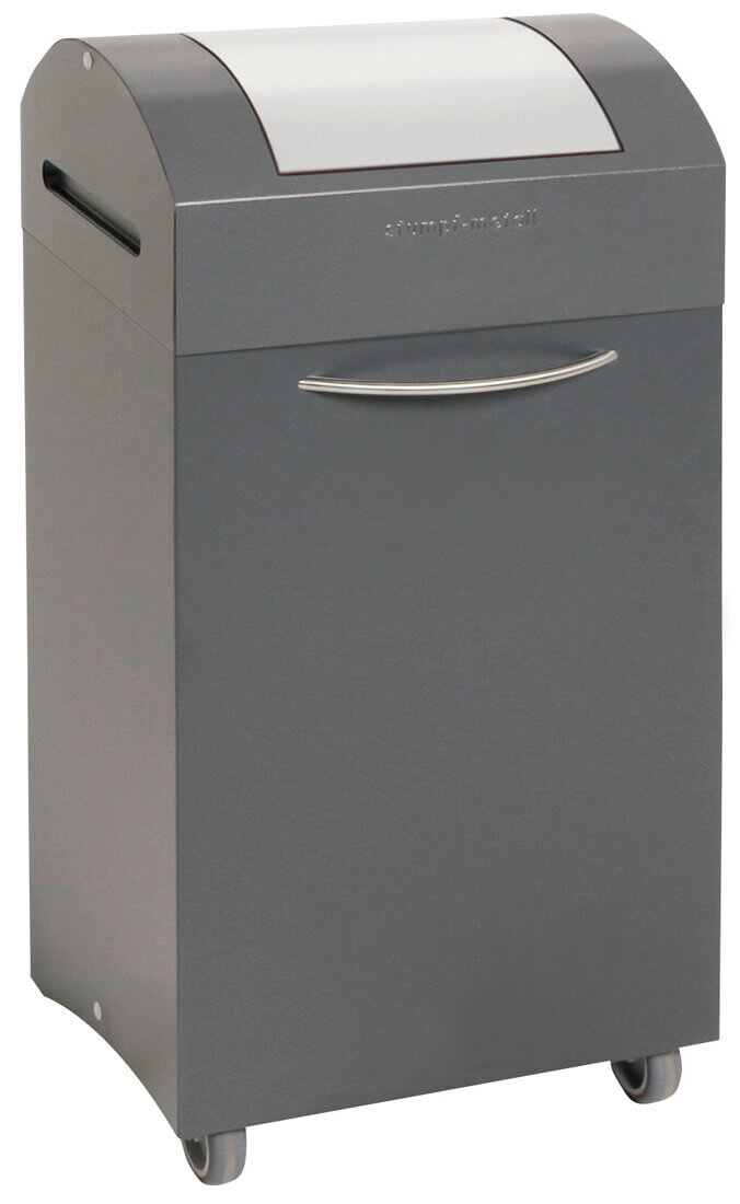 Abfalltrennsystem Modell TS2000, 60 Liter, lichtgrauer Einwurf, selbstlöschend