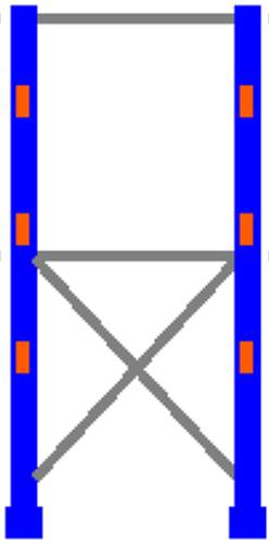 Kragarmgrundregal schwer, Höhe 2500 mm doppelseitig, 12 x Armtiefe 800-1500 mm