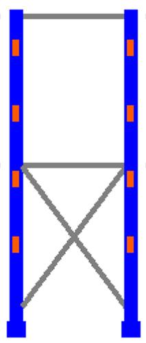 Kragarmgrundregal schwer, Höhe 3000 mm doppelseitig, 16 x Armtiefe 800-1500 mm