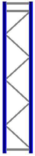 Seitenrahmen/Ständer Höhe 4000 mm Tiefe 800 mm für Längen 1825, 2700 und 3600 mm