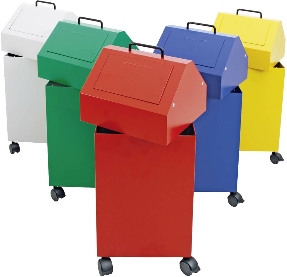 Abfalltrennsystem Modell 45 fahrbar, 45 Liter, Diverse Farben
