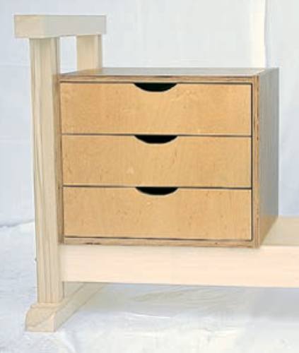 Unterschrank für Hobelbänke mit 3 Schubladen 500x430x420 mm LxTxH