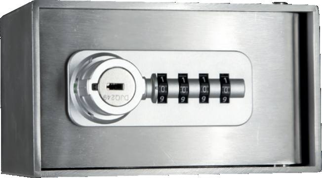 Schlüsseldepot mit Zahlenschloss aus Edelstahl
