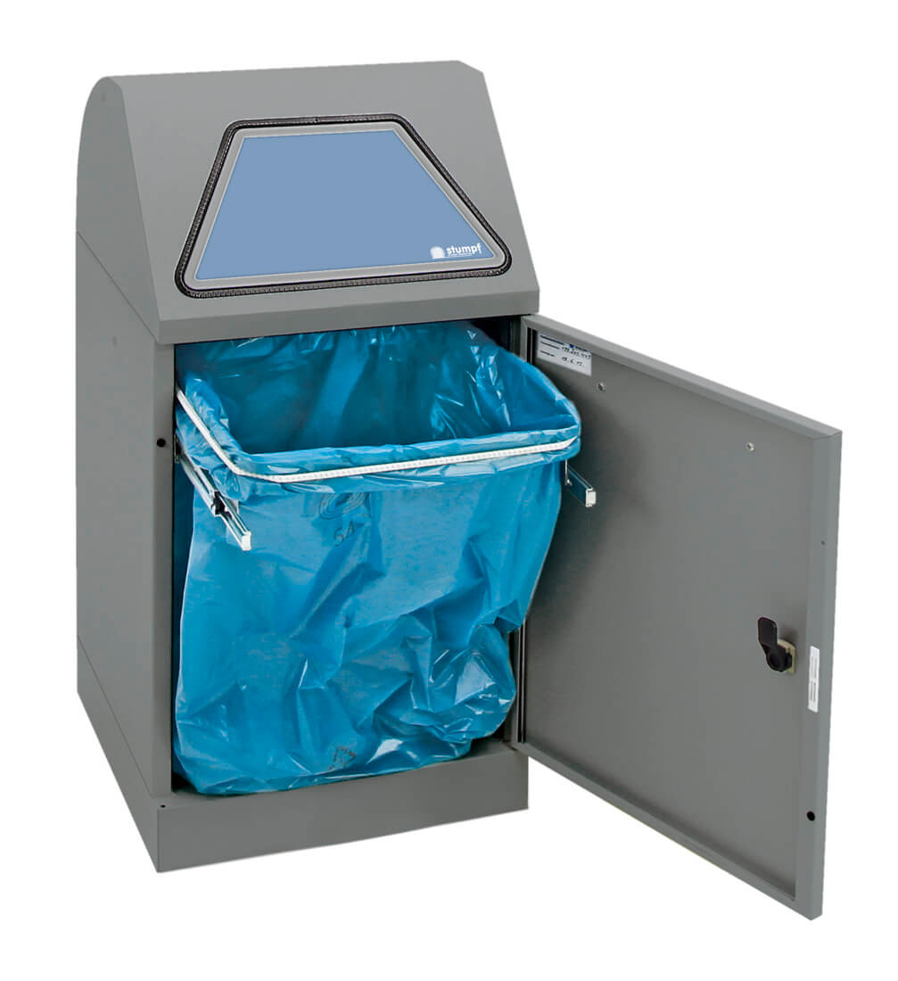 Abfalltrennsystem Modell Vario 45 Liter, mit Handbedienung, mit ProSlide©-System graualu-struktur