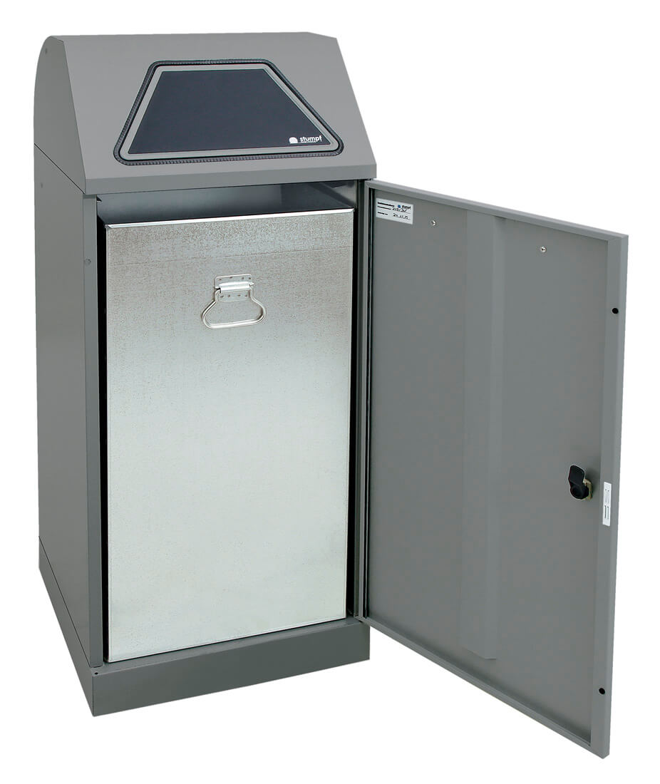 Abfalltrennsystem Modell Vario 120 Liter, mit Handbedienung, mit verzinktem Innenbehälter graualu-struktur