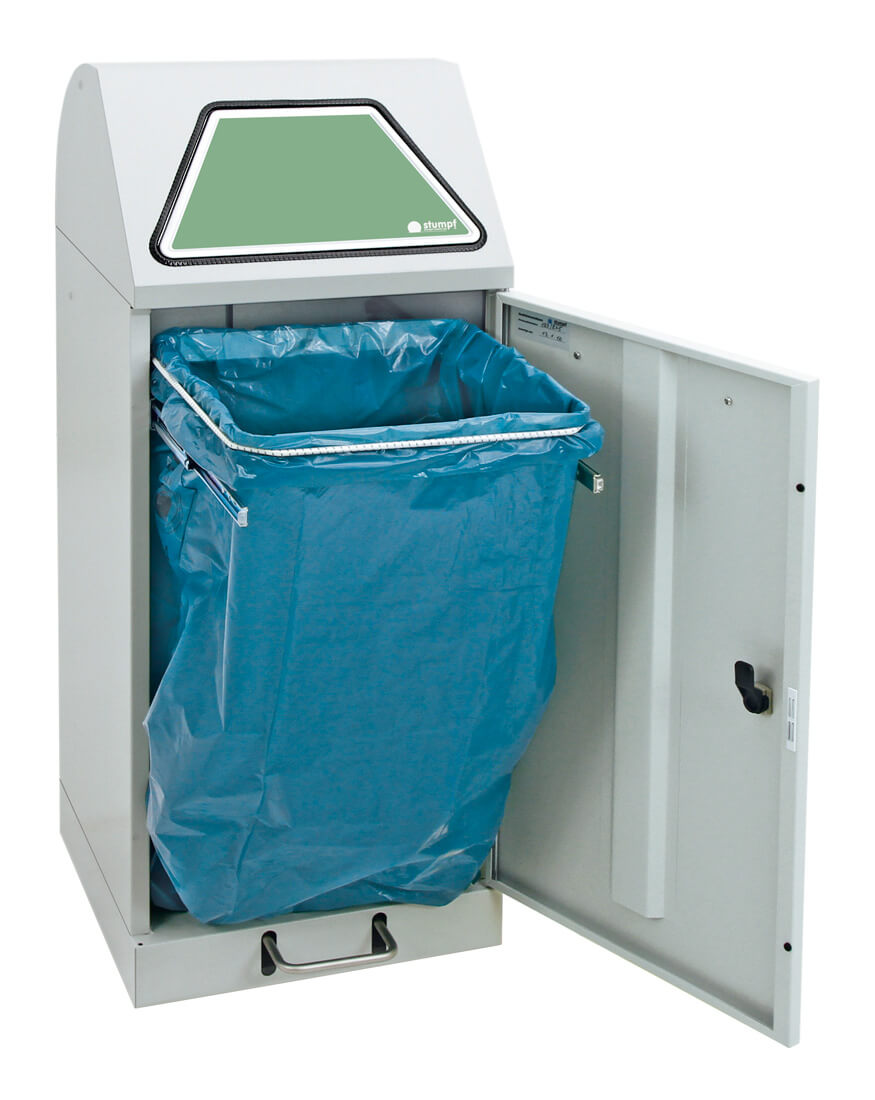 Abfalltrennsystem Modell Vario 75 Liter, mit Trethebel,  mit ProSlide©-System lichtgrau