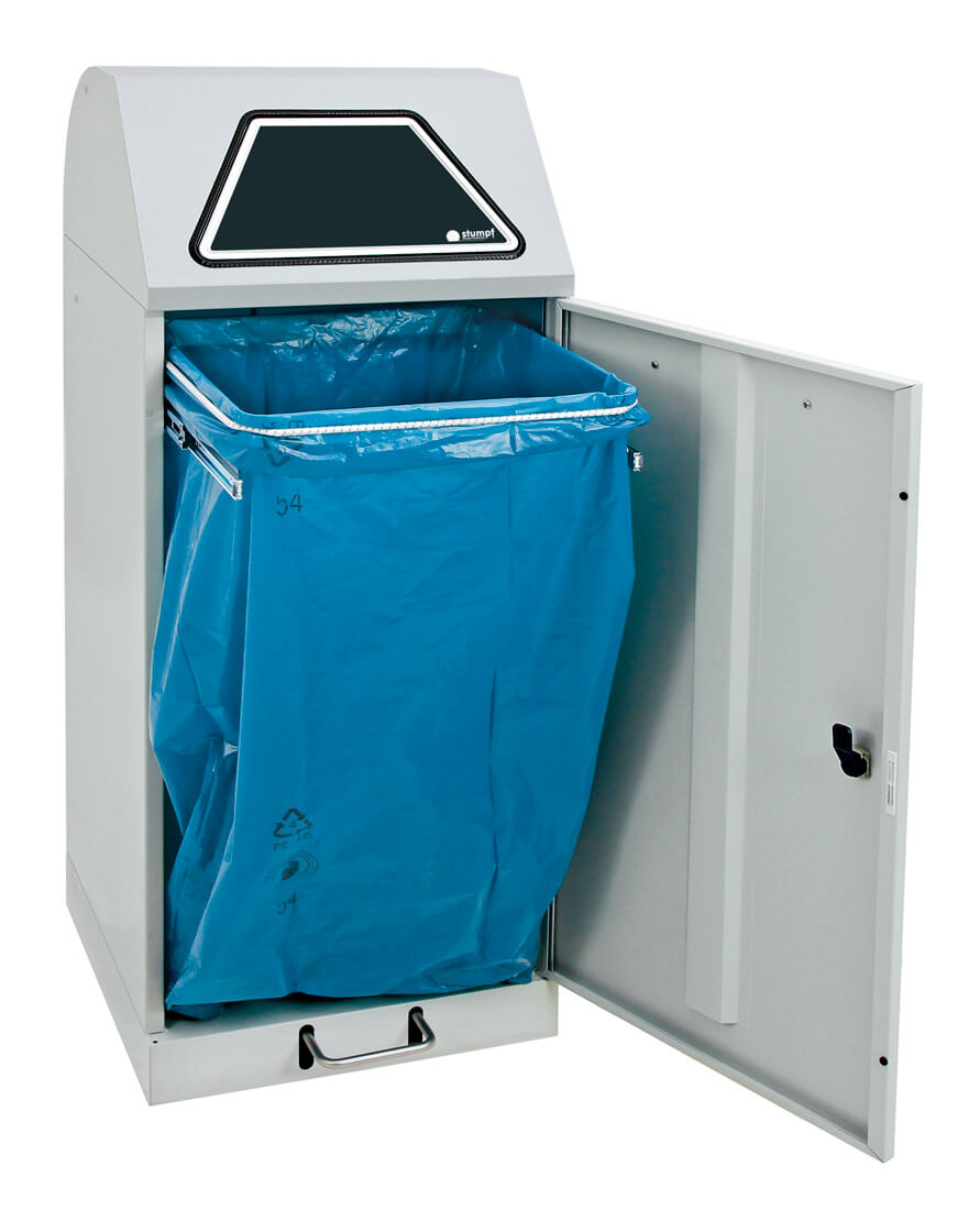 Abfalltrennsystem Modell Vario 120 Liter, mit Trethebel, mit ProSlide©-System lichtgrau