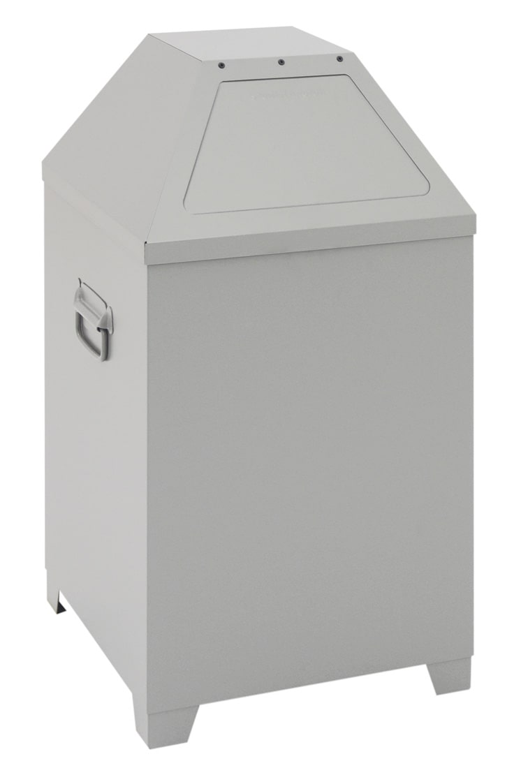 Abfalltrennsystem Modell ABF 95 Liter, RAL 9006 weissaluminium