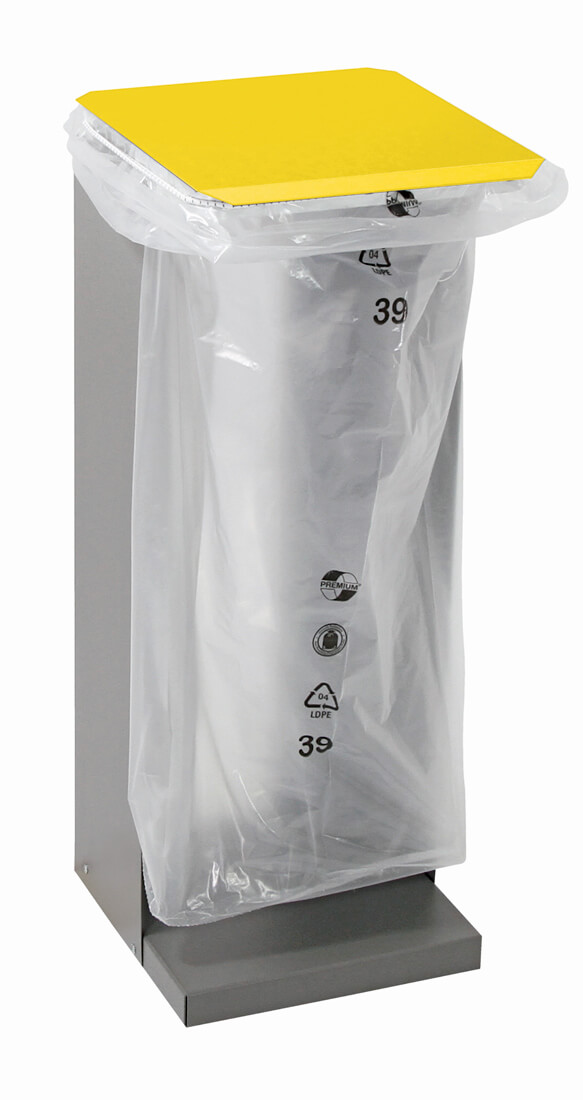 Müllsackhalter Modell HM 75 mit Deckel, stationär, Diverse Farben