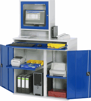 Computer-Schrank - Modell 65, B 1100 x T 520 x H 1770 mm