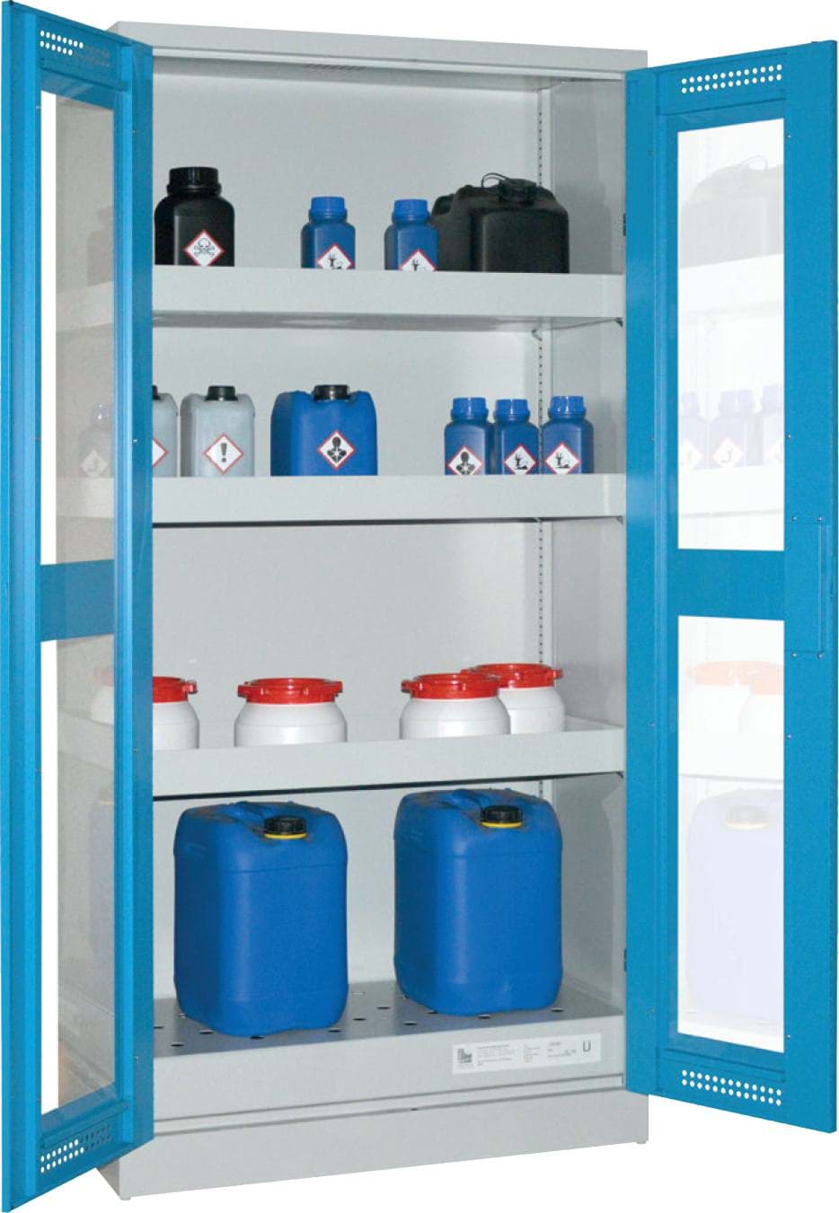 Gefahrenstoff-/Umweltschrank 1950 x 950 x 500 mm HxBxT mit Sichtfenster