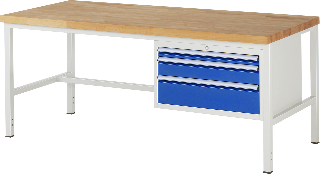 Werkbank Modell 8226, B 2000xT 900xH 840mm, Buche-Massiv-Platte 40mm