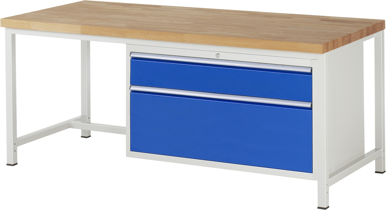 Werkbank Modell 8356, B 2000xT 900xH 840mm, Buche-Massiv-Platte 40mm