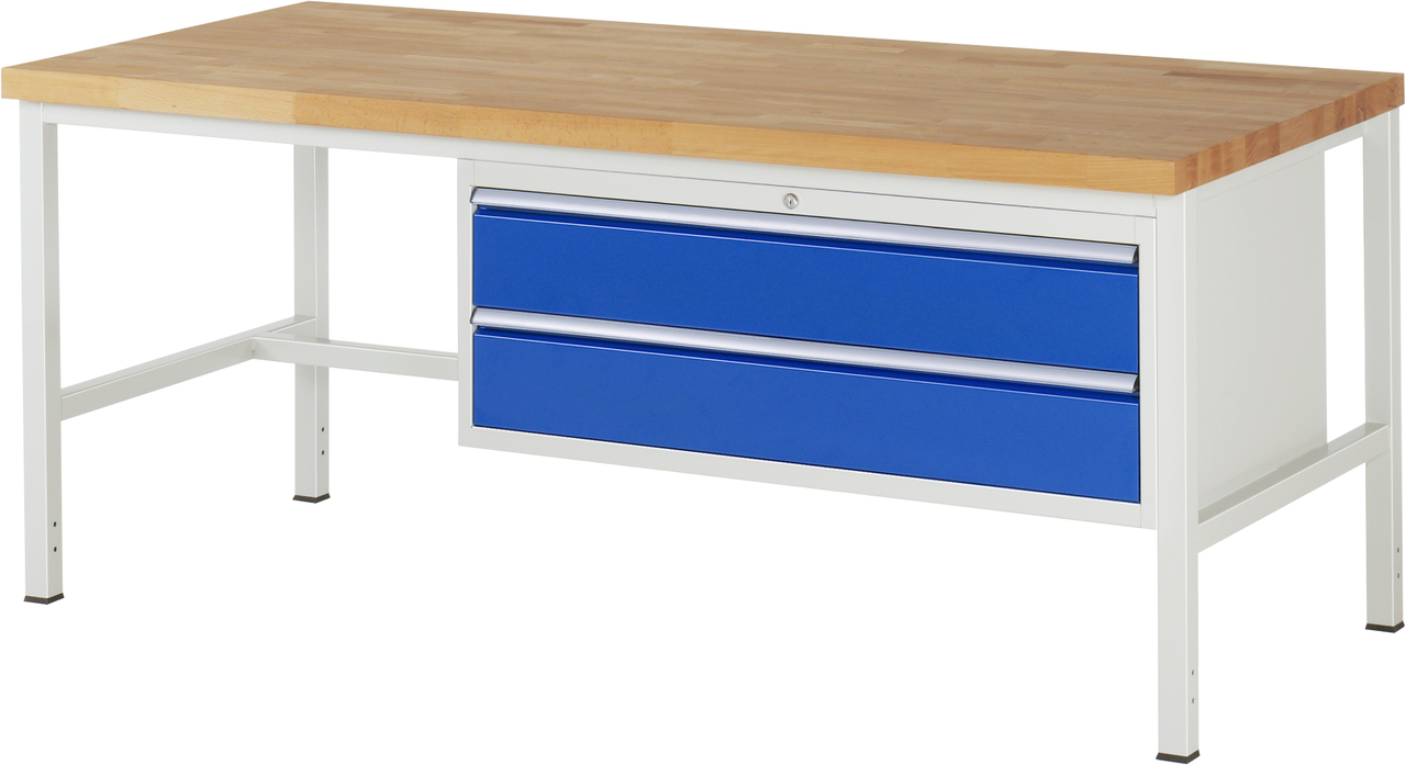 Werkbank Modell 8325, B 2000xT 900xH 840-1040mm, Buche-Massiv-Platte 40mm