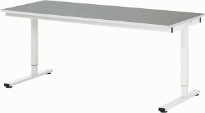 Arbeitstisch Serie RHE, B 2000 x T 800 x H 740-1040 mm, Linoleum-/Universal-Platte 25 mm
