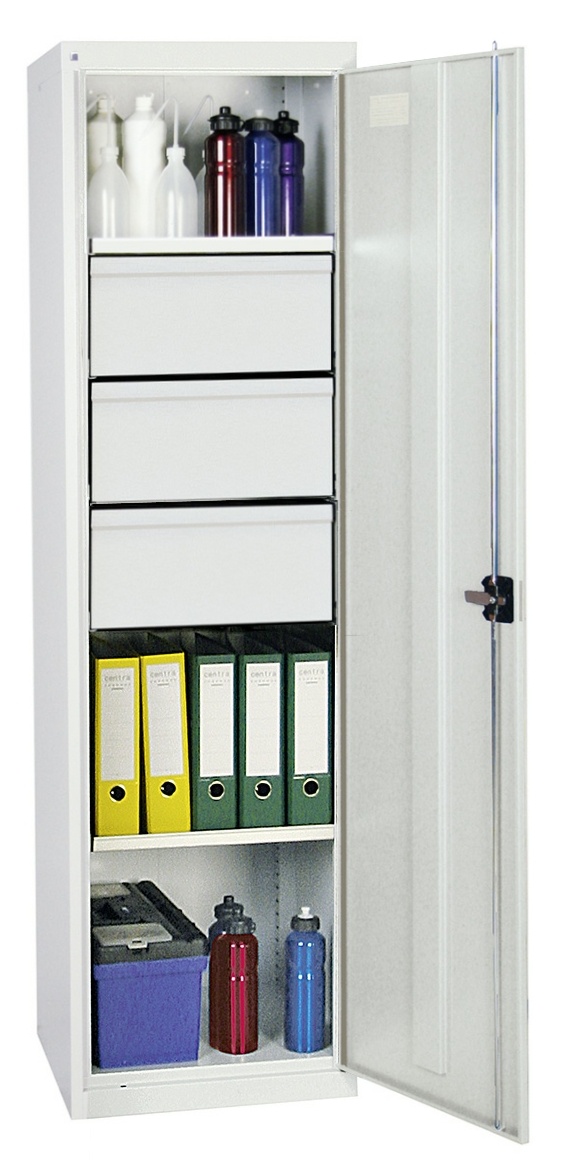 Werkstattschrank 1800 x 500 x 500 mm HxBxT mit 3 Schubladen