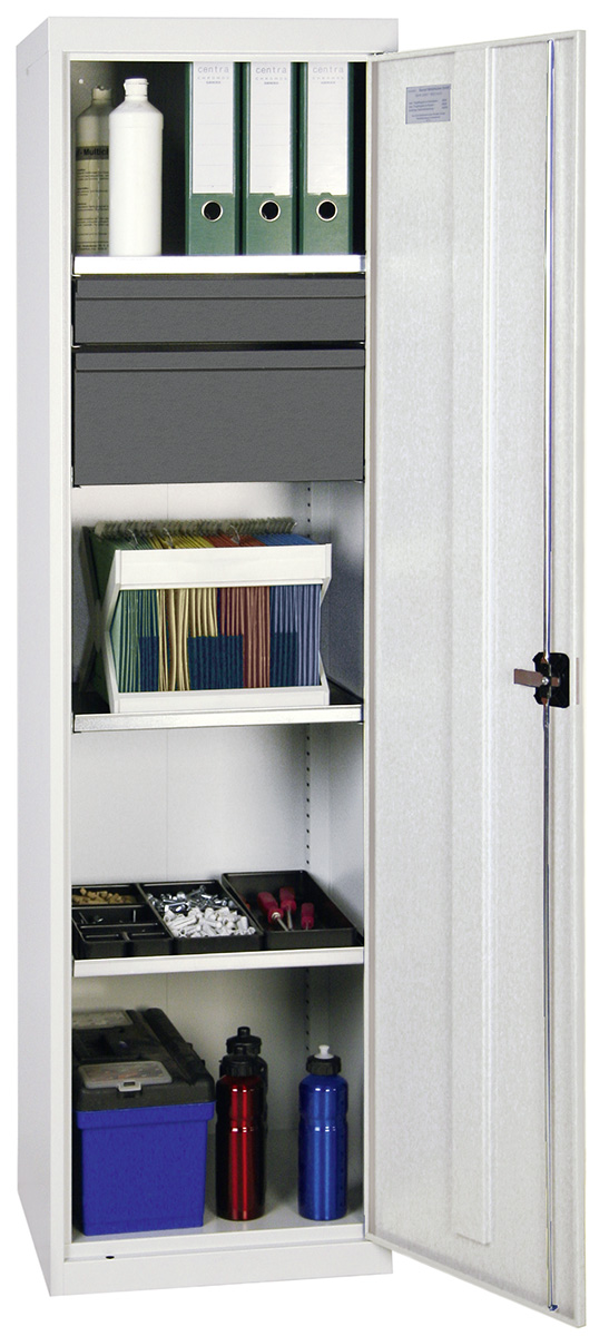 Werkstattschrank 1800 x 500 x 500 mm HxBxT mit 2 Schubladen