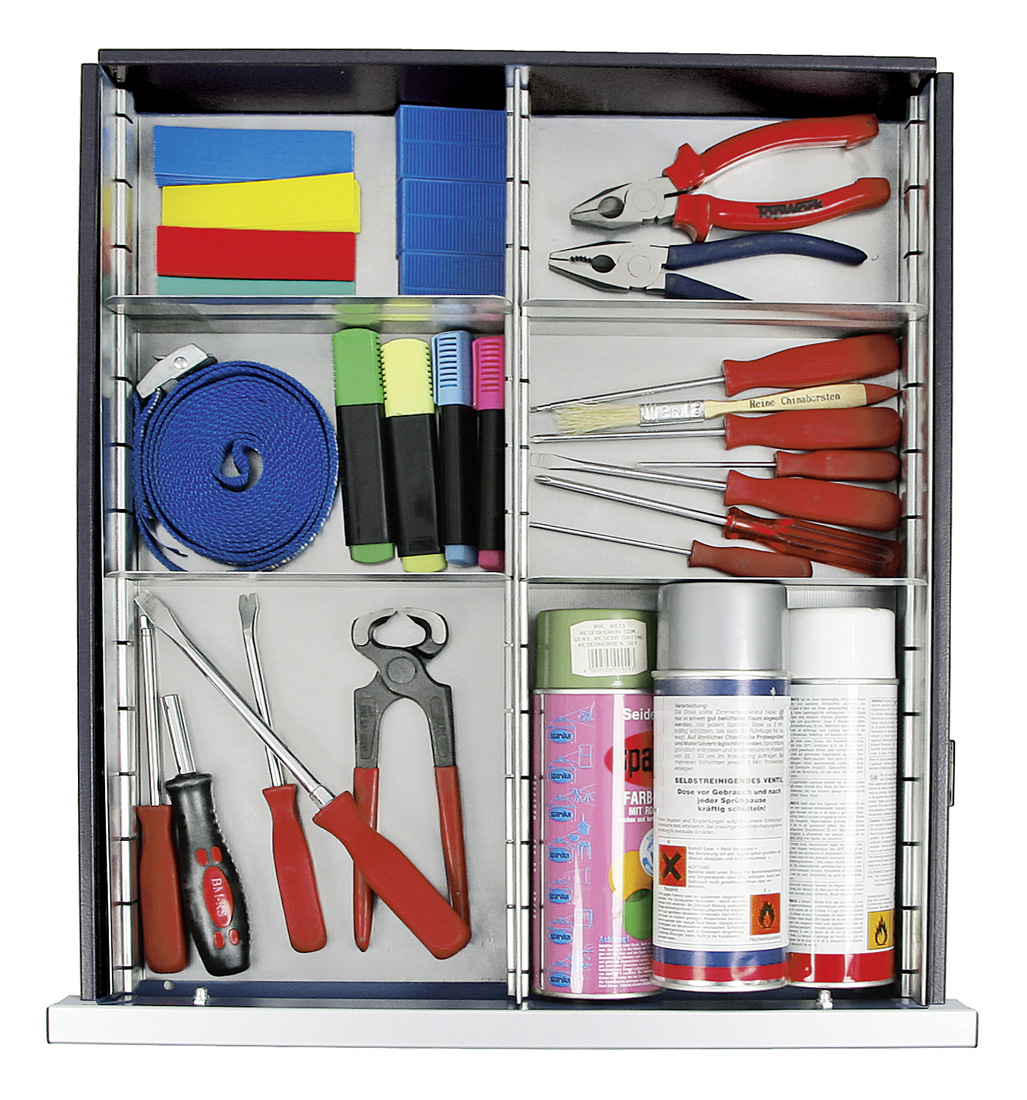 Einteilungsset für 500 mm Breite, 6-teilig