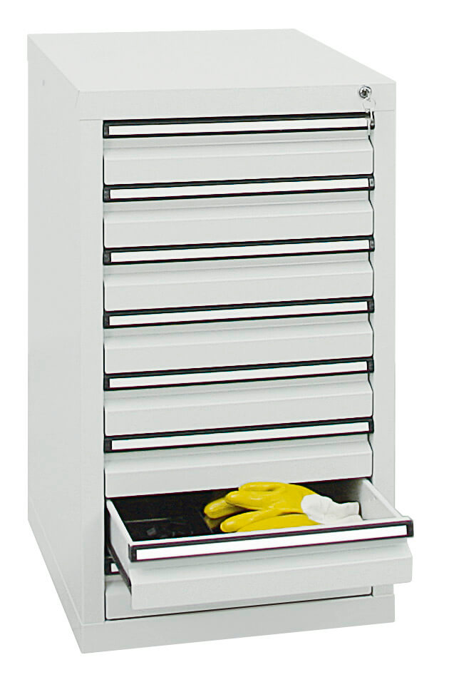 Schubladenschrank 900x500x500 mm HxBxT, 8 Schubladen