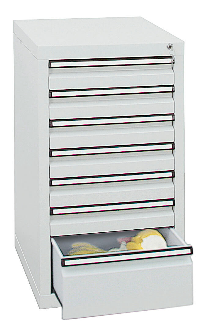 Schubladenschrank 900x500x500 mm HxBxT, 7 Schubladen