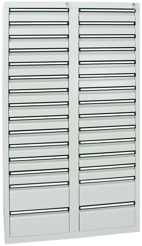 Schubladenschrank 1800x1000x500 mm HxBxT, 30 Schubladen