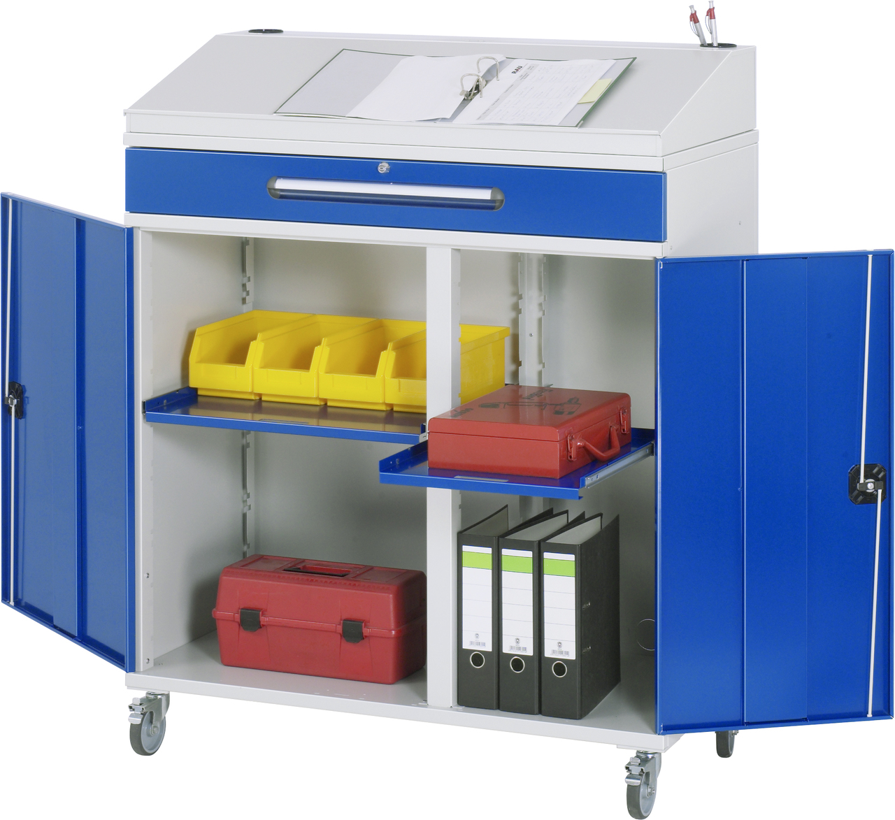 Beistellschrank-Stehpult, Modell 02