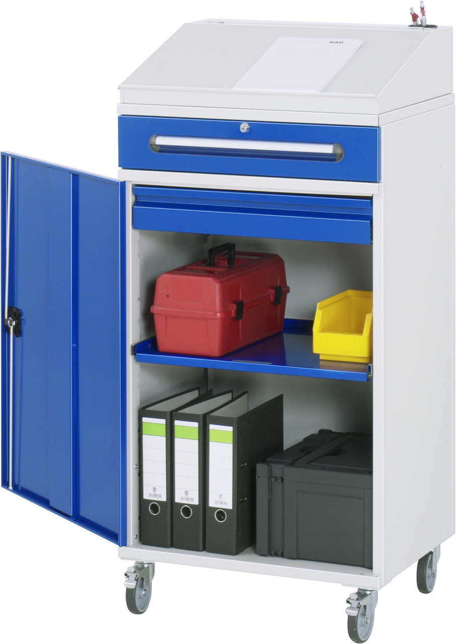 Beistellschrank-Stehpult, Modell 03, mobil