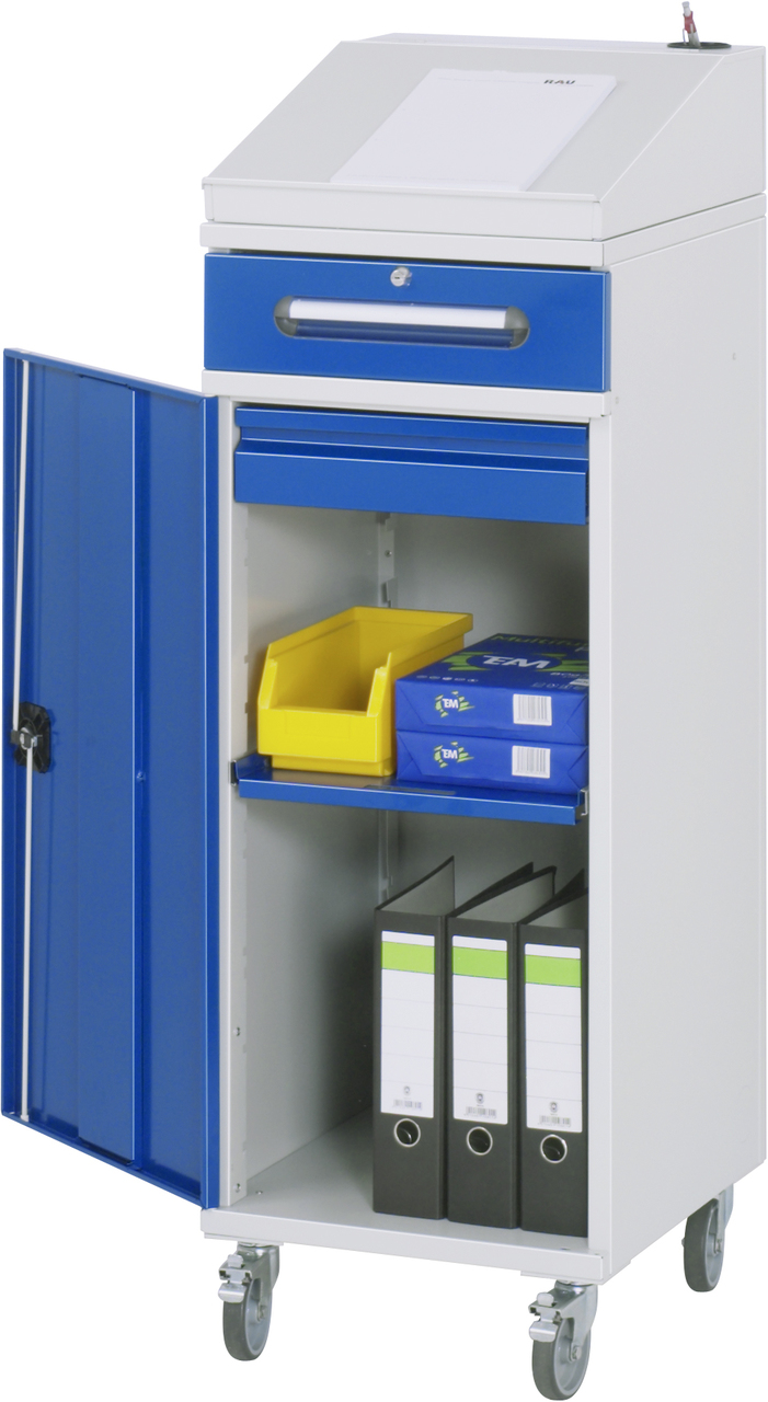 Beistellschrank-Stehpult, Modell 03, mobil