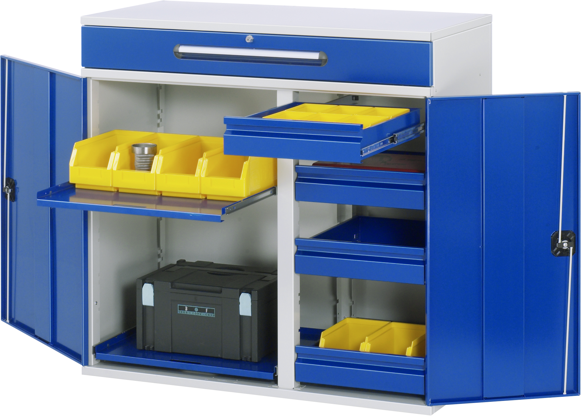 Beistellschrank-Stehpult, Modell 35, stationär