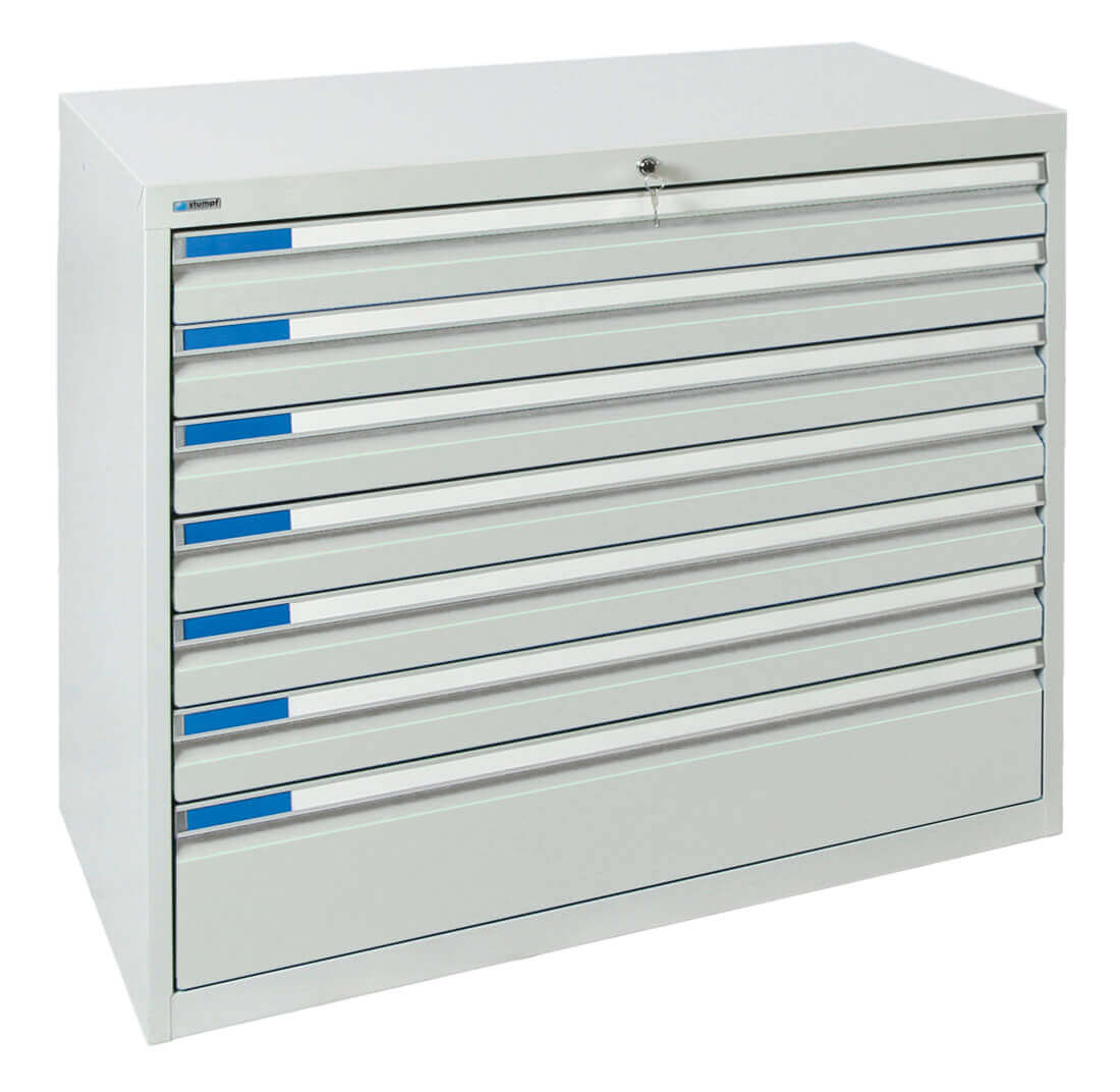Schubladenschrank 900x1000x500 mm HxBxT, 7 Schubladen