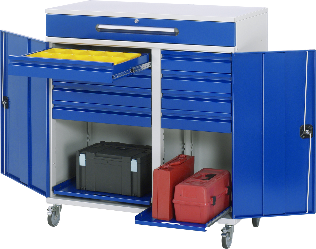 Beistellschrank-Stehpult, Modell 33, mobil