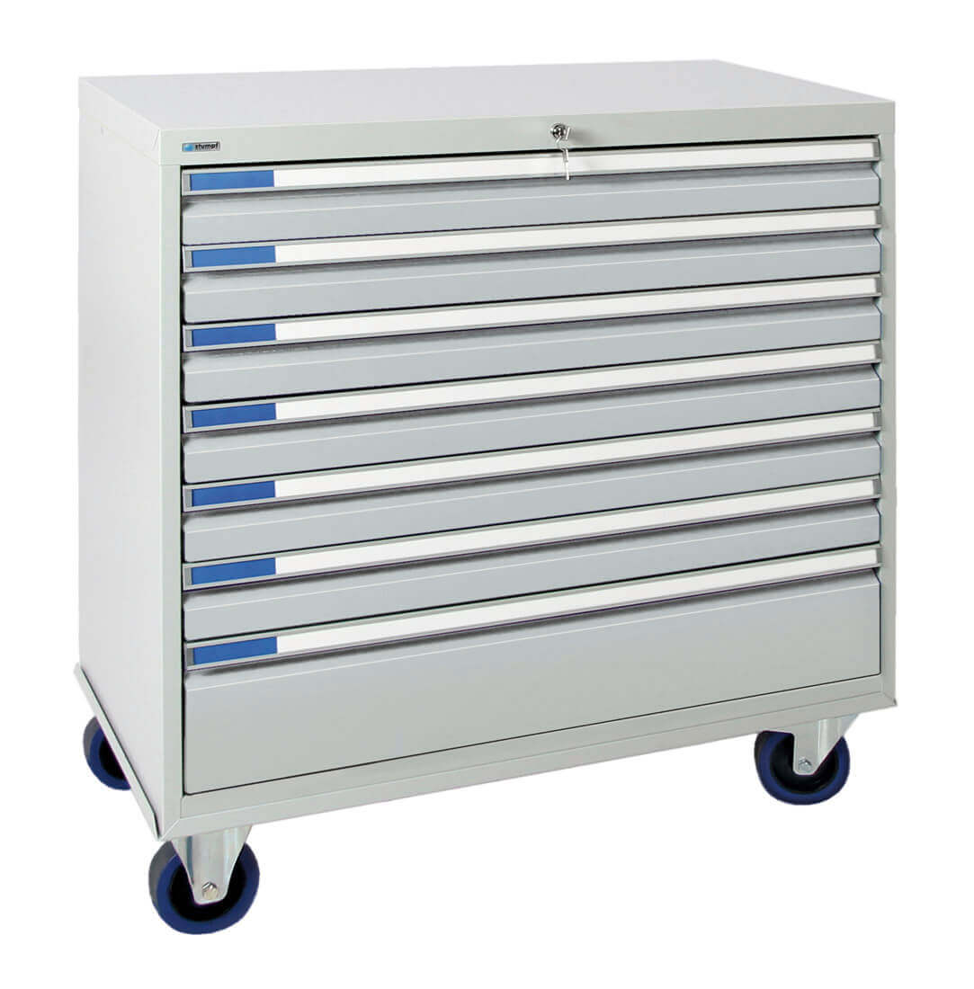 Schubladenschrank 900x1000x500 mm HxBxT, 6 Schubladen