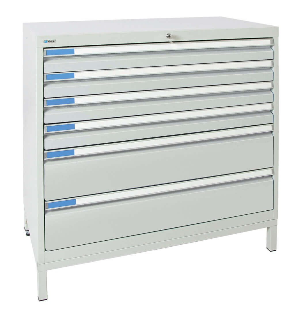 Schubladenschrank 900x1000x500 mm HxBxT, 6 Schubladen