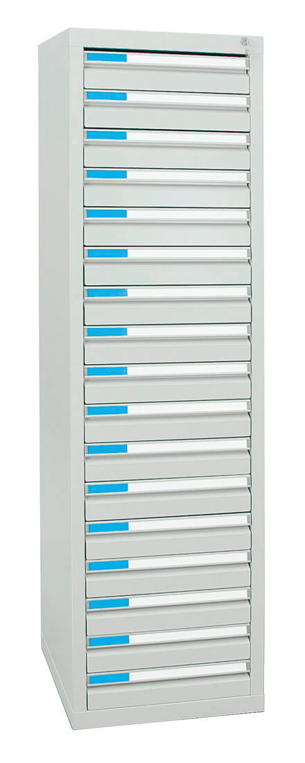 Schubladenschrank 1800x500x500 mm HxBxT, 17 Schubladen