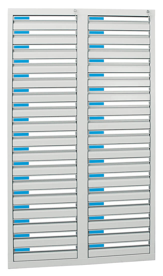 Schubladenschrank 1800x1000x500 mm HxBxT, 34 Schubladen