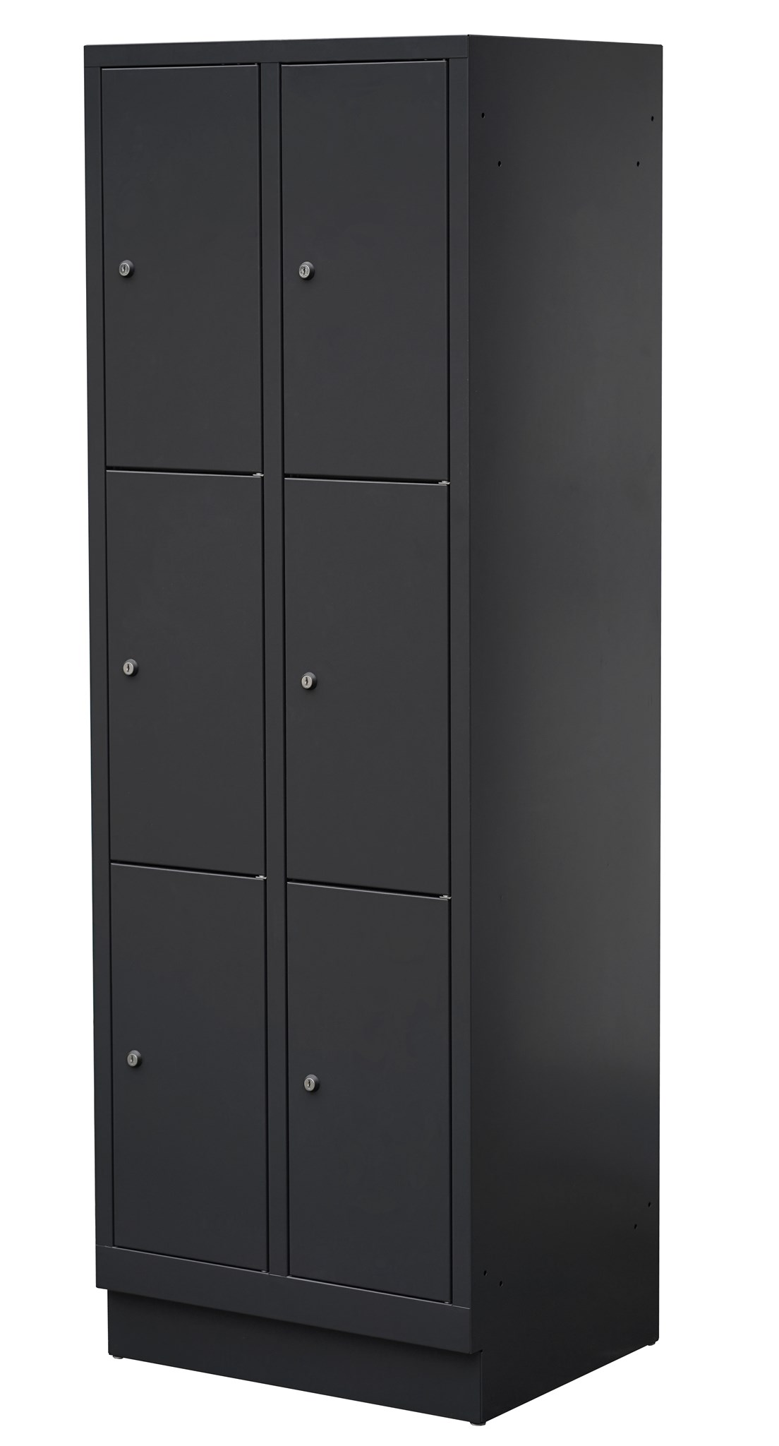 Schliessfachschrank, 2 Abteile mit je 300 mm, 3 Fächer übereinander, Total 6 Fächer