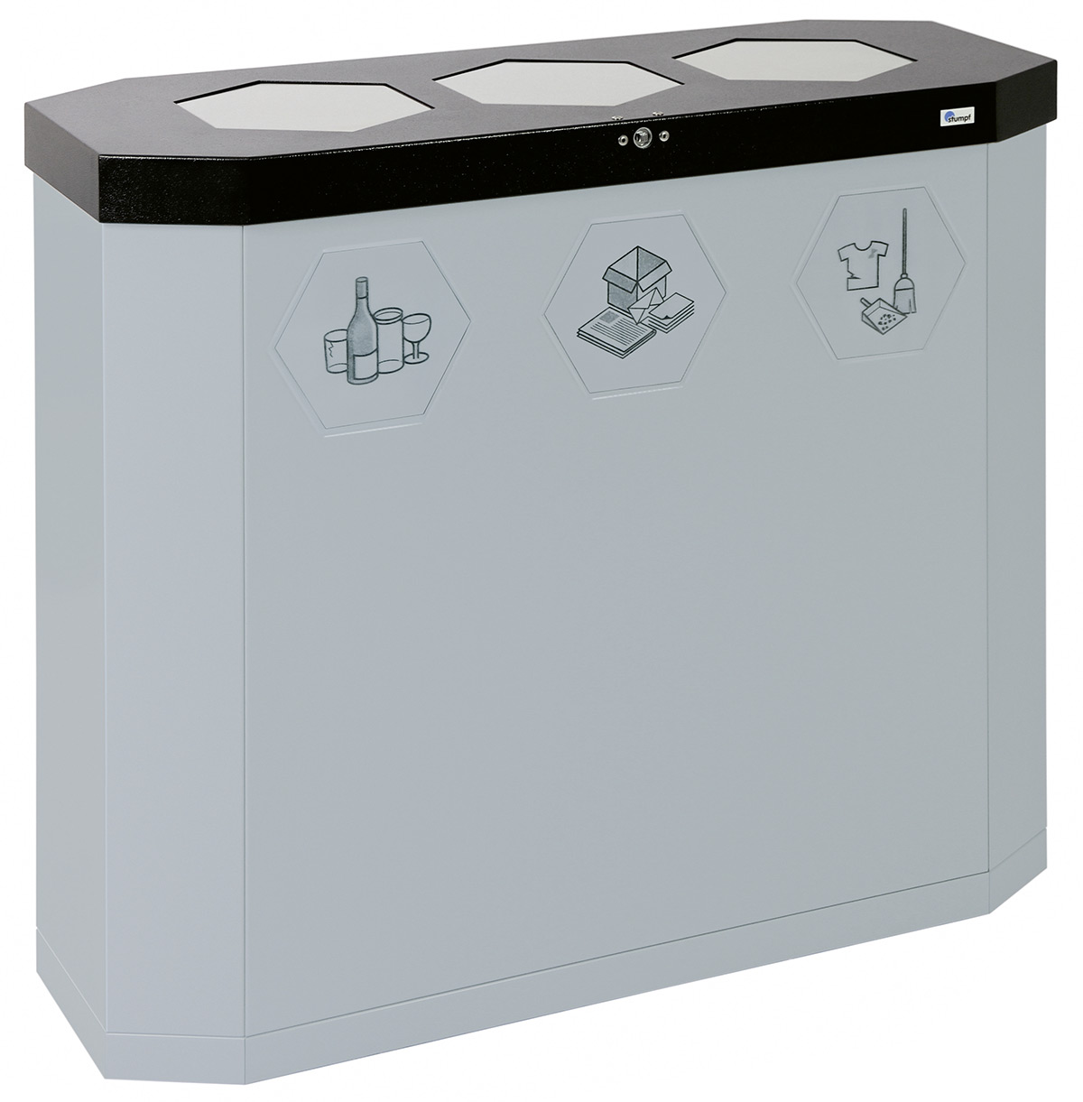 Abfalltrennsystem SIXCO Swing, 3 x 45l