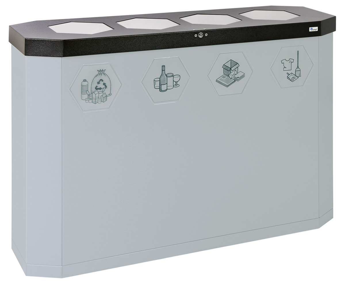 Abfalltrennsystem SIXCO, 4 x 45l