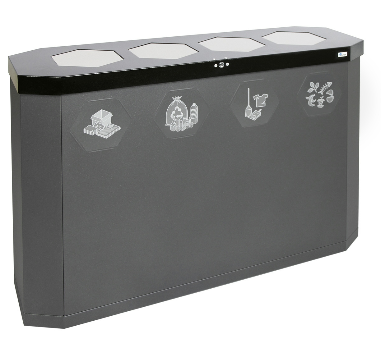 Abfalltrennsystem SIXCO Swing, 4 x 45l