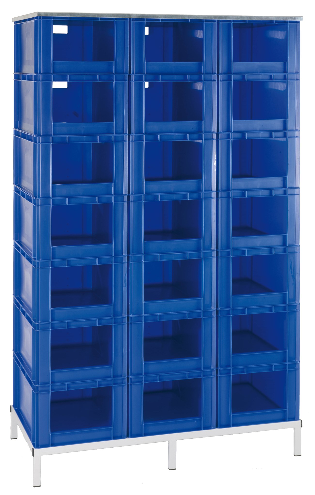 Transport-Stapelkasten-Regale