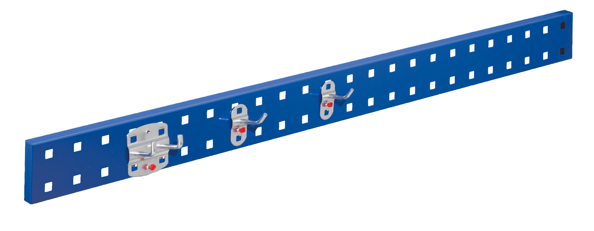 Wandschiene Lochplatte 920 x 70 mm LxH, enzianblau