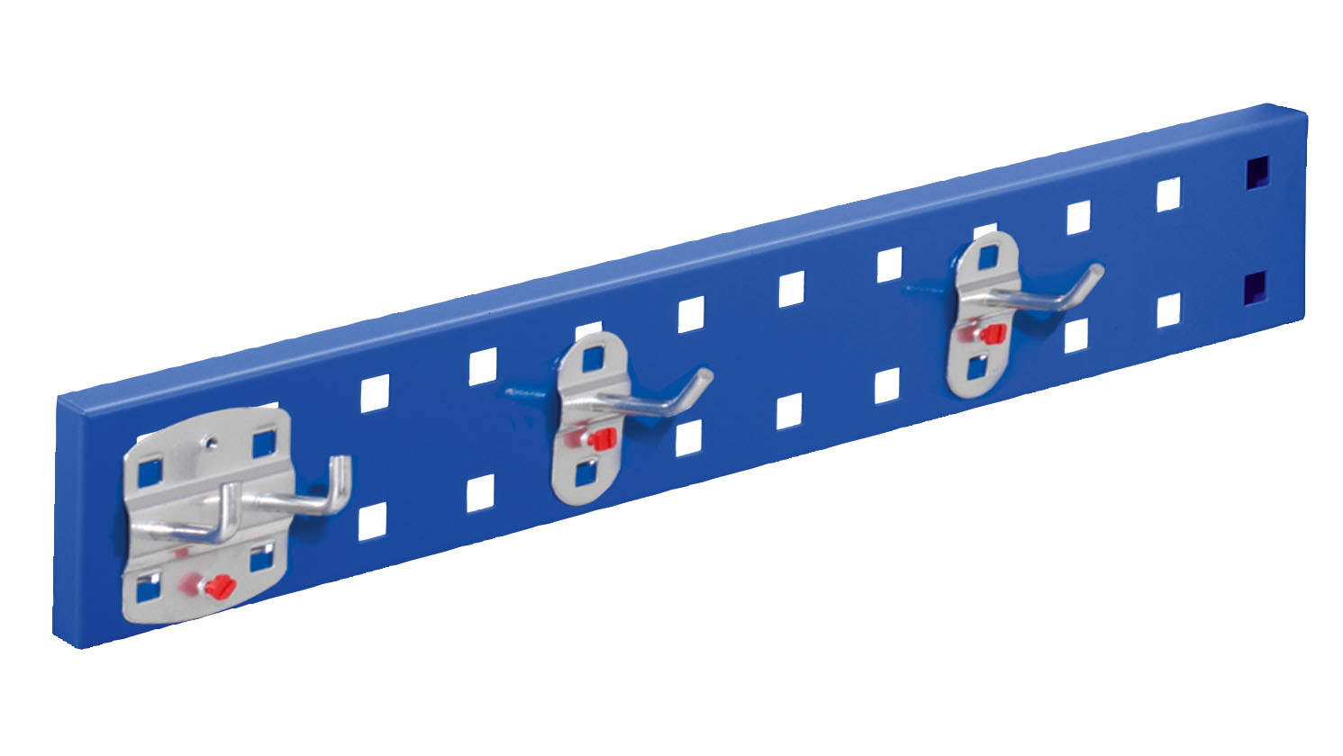 Wandschiene Lochplatte 460 x 70 mm LxH, enzianblau