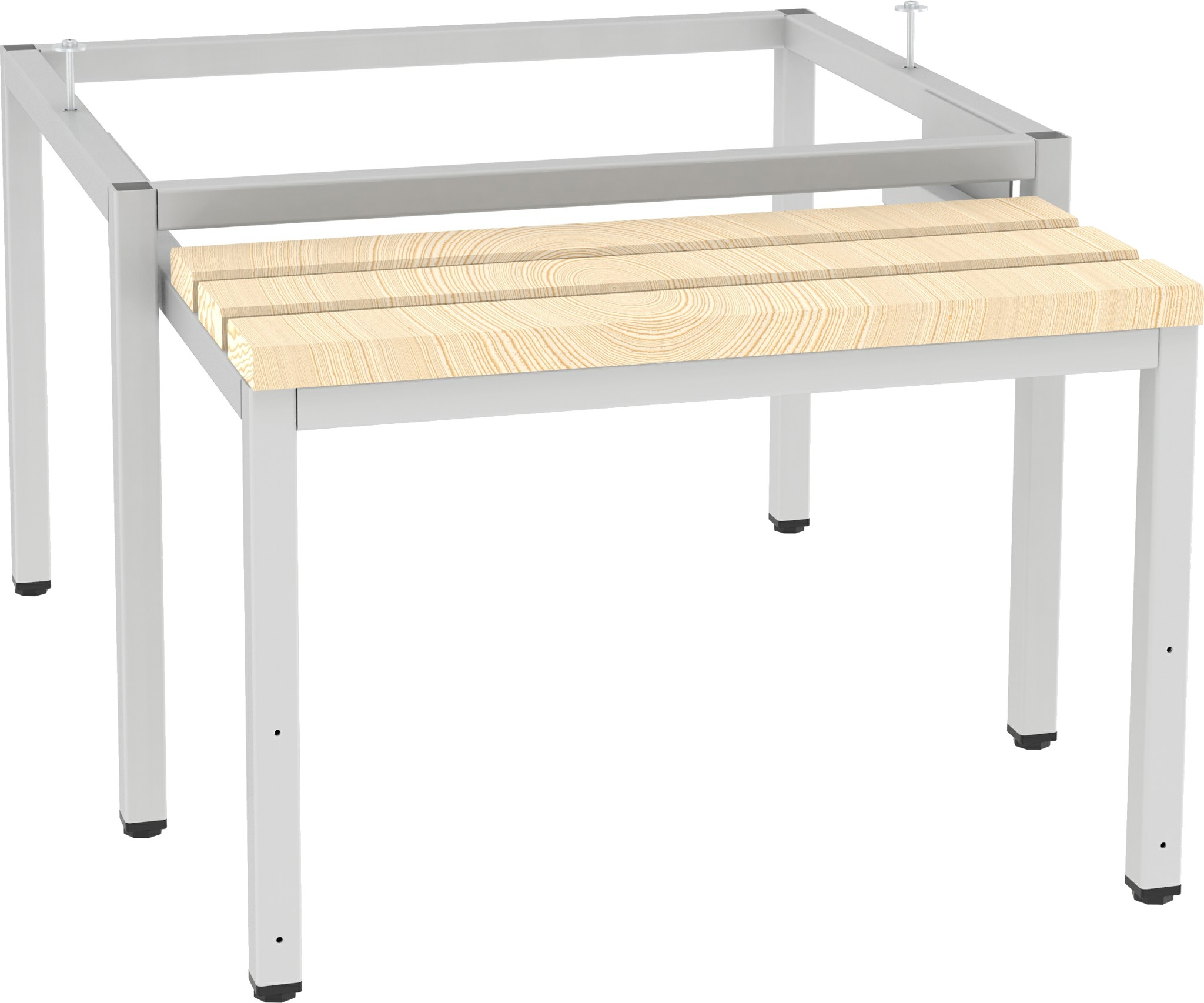 Untergestelle mit ausziehbarer Sitzbank