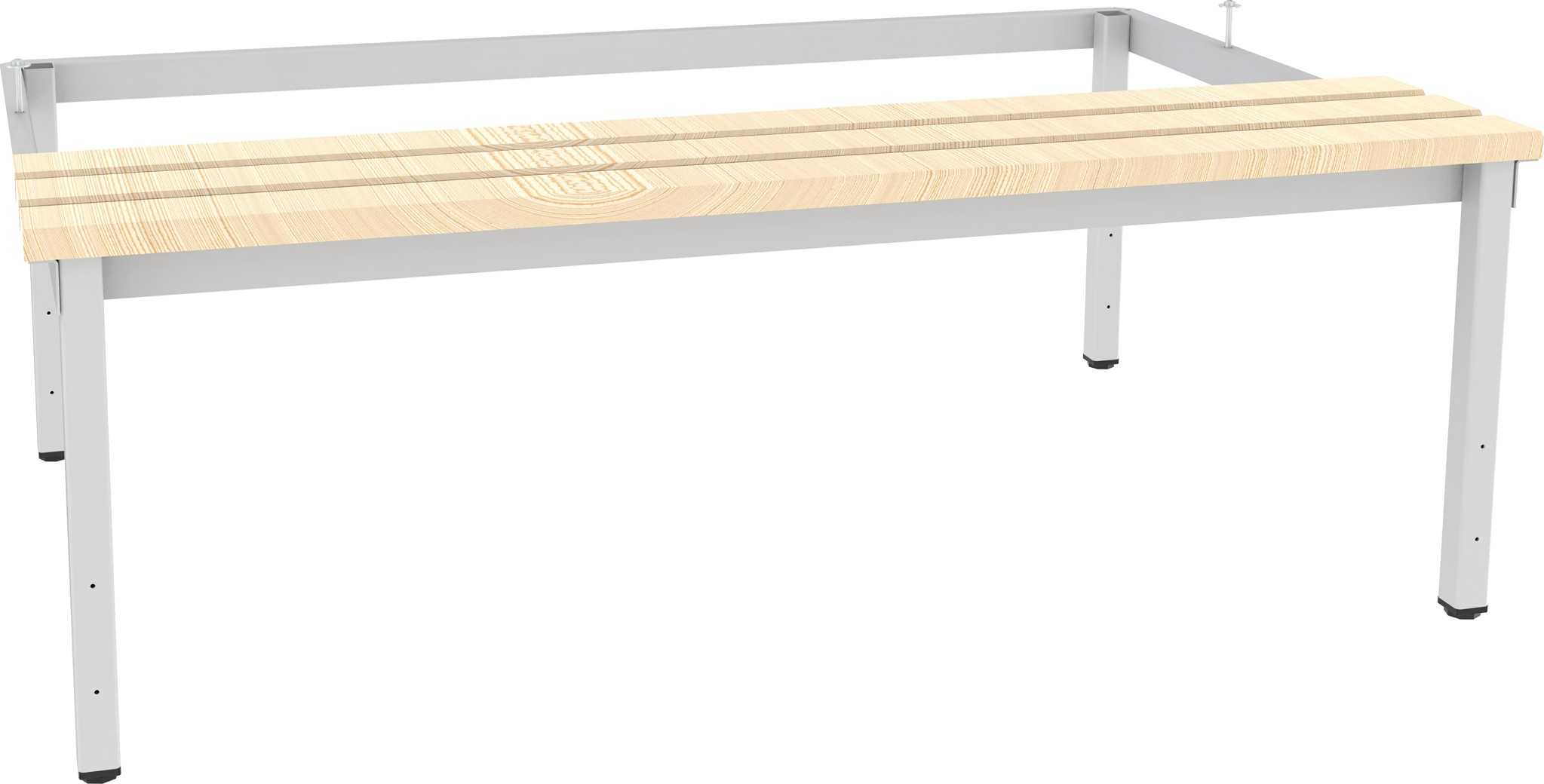 Untergestell mit Sitzbank, Breite 1200 mm für ML-Garderobenschränke