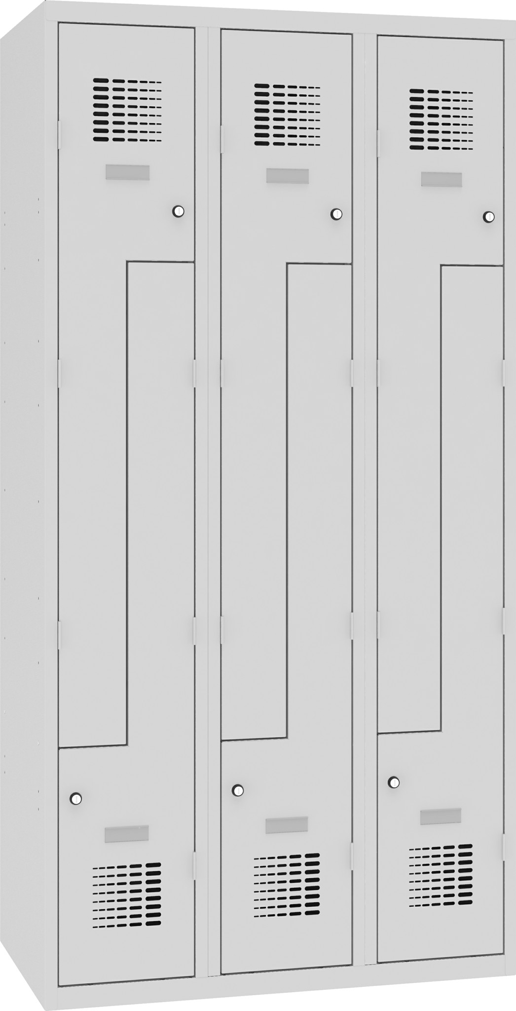 Z-Garderobenschrank 3 Abteile Breite 900mm, SUL 33 W, 1 pkt ST